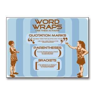 : Word Wraps: Punctuation Laminated Educational Poster. Eco friendly 