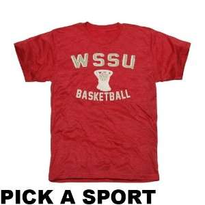   Winston Salem State Rams Legacy Tri Blend T Shirt   Red Sports