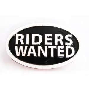  Riders Wanted Pewter Belt Buckle