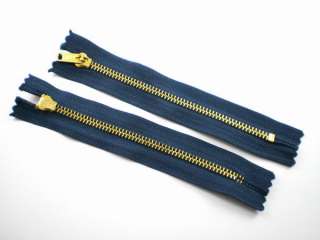   High Quality Dark Blue Cloth YKK Metal Teeth Zipper ,Zip Fastener