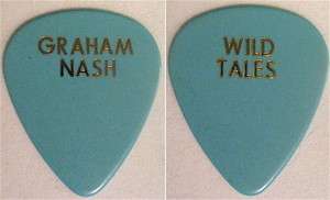   Graham Nash Wild Tales guitar pick Concert Tour 1990s Powder BLUE MINT