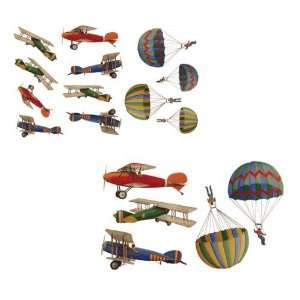  Airplanes & Parachutes Mural Dry Rub Transfers: Everything 