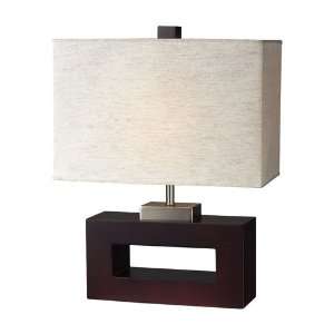 Lite TL105 Portable Lamps 1 Light Table Lamps in Mahogany Finish 