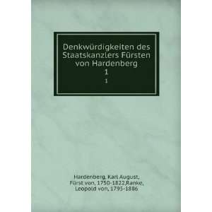   von, 1750 1822,Ranke, Leopold von, 1795 1886 Hardenberg Books
