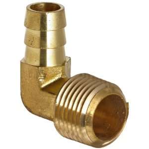   Metals Brass Hose Fitting, 90 Degree Elbow, 3/8 Barb x 5/16 Male Pip