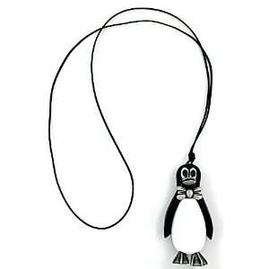  Necklace, Penguin, Antique Silver, 90cm DE NO Jewelry