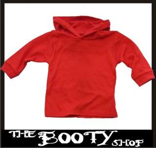 Baby long sleeved hooded t shirts are available in 7 colours white 
