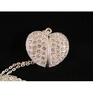  Full Crystal Heart Flash Drive Necklace 4GB Electronics