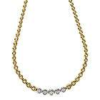 Bezel Set Diamond Necklace In 18k Yell