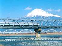 Shinkansen Bullet Train Mt.Fuji Japan Fridge Car Magnet  