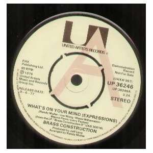  WHATS ON YOUR MIND 7 INCH (7 VINYL 45) UK UNITED ARTISTS 