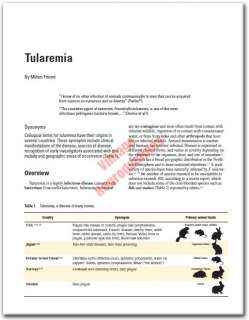 TULAREMIA Rabbit Fever Bacterial Disease ~ Medical Manual on CD  