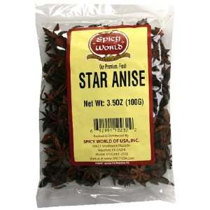 Spicy World Star Anise, 3.5 Ounce Bags (Pack of 6)  