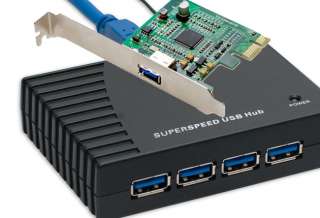 Bundle Deal USB 3.0 PCI e Controller Card + Hub + Cable  