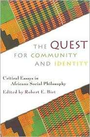Quest for Community and Identity Critical Essays in Africana Social 