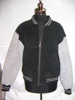 O23 Yankee style black grey Pig leather jacket coat  