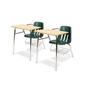  9400 Series Chair Desk, 21w x 33 1/2d x 30h, Maple/Forest 