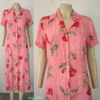 Vintage 90s: CLUB PETITES Rose Boho Floral Print Fabric Retro Style 