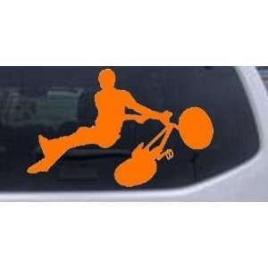 BMX Trick Sports Car Window Wall Laptop Decal Sticker    Orange 20in X 