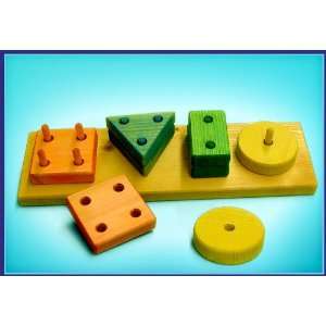  LARK Shape Stacker Wooden Toy: Toys & Games