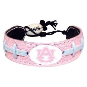  NCAA Auburn Tigers Pink Football Bracelet Sports 