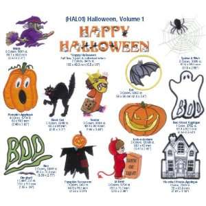 Halloween Embroidery Designs by Cactus Punch on Multi Format CD ROM 