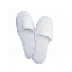 New   White Terry Spa Comfort Slippers   12 Case Pack 50 