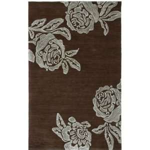  Jaipur Brio Bed of Roses Dark Chocolate   2 x 3 Home 