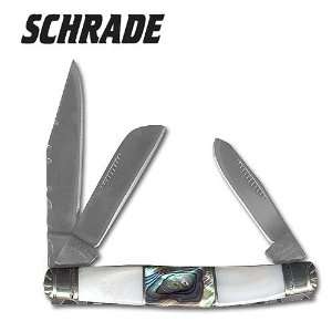    Schrade Folding Knife Middleman Pearl Abalone: Sports & Outdoors