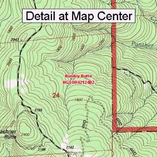  USGS Topographic Quadrangle Map   Bosley Butte, Oregon 