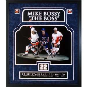 Mike Bossy Signed The Boss Framed Collage  Sports 