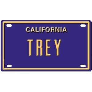 Trey Mini Personalized California License Plate 