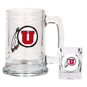  University of Utah Utes Beer Mug & Shot Glass Set: Sports 