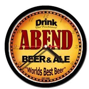  ABEND beer and ale wall clock: Everything Else