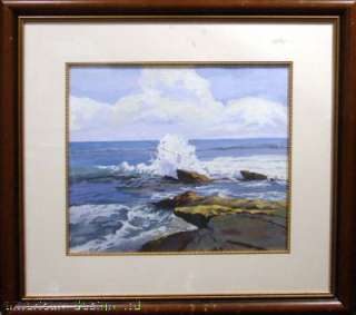 Beaker Untitled Original Oil Painting on board Custom Framed Artwork 