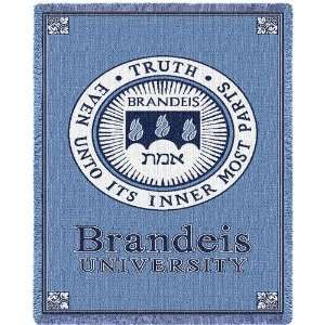  Brandeis University Jacquard Woven Throw   69 x 48