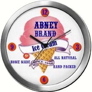  ABNEY 14 Inch Ice Cream Metal Clock Quartz Movement 