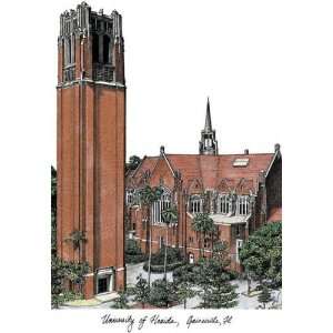  Florida Gators Tower Unframed Lithograph Sports 