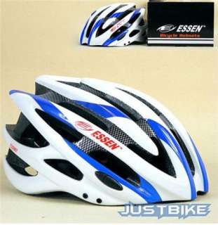 Cycling BICYCLE Carbon fiber BIKE HELMET FOR Essen Blue with Visor 