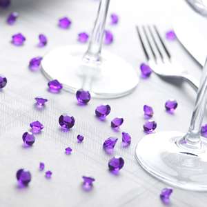 2500 Cadbury Purple Wedding Table Scatter Crystals 1/3C  