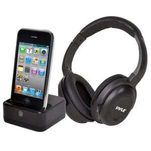 : Exclusive Pyle PIH20 UHF Wireless Headphones with iPhone/iPod Dock 