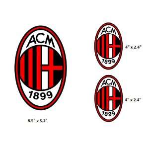  Bundle   3 AC Milan sticker vinyl decal 