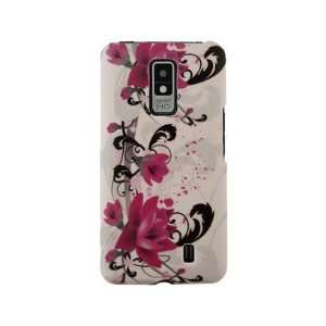   Case Red Flower on White For LG Spectrum: Cell Phones & Accessories