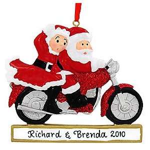  Personalized Motorcycle Couple Ornament: Home & Kitchen