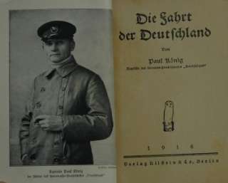 Rare Die Deutschland German Text Submarines WWI 1918  