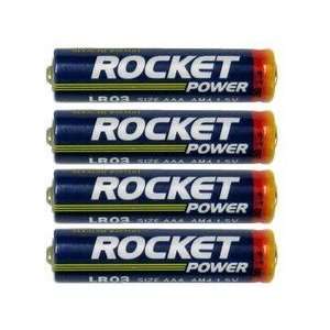  4 Pack Rocket Power AAA Alkaline Batteries Electronics