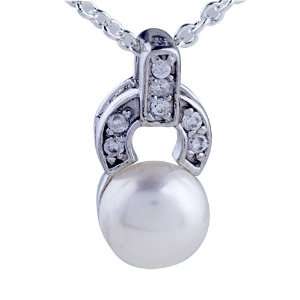    Sterling Silver Antique Pearl Pendant Necklace: Pugster: Jewelry