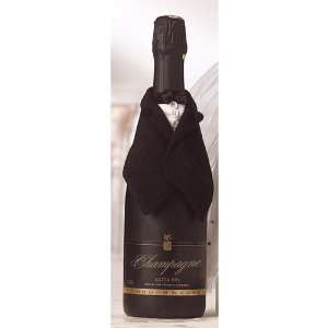  Black Satin Groom Wine Bottle Cover: Jewelry