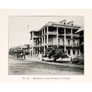 1930 Print President Residence Liberia Building Mansion Government 