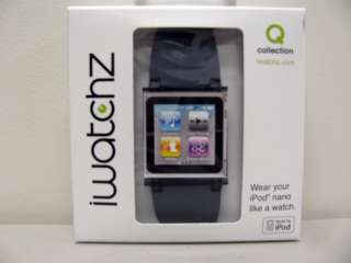 NEW! ~ iWatchz Q Wrist Watch Case for iPod Nano 6G   GRAY / GREY 